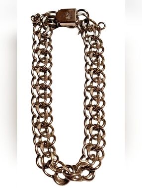 Elco Sterling Silver Bracelet With Safety Chain 8"